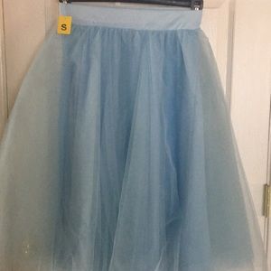 Blue Tulle Skirt